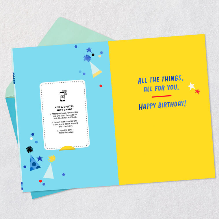 Hallmark All The Things All For You Gift Card Greeting Birthday Card For Kids
