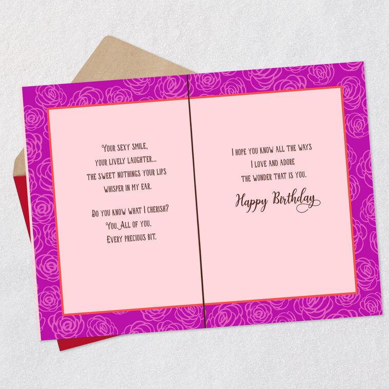Hallmark All The Ways I Love And Adore You Romantic Birthday Card