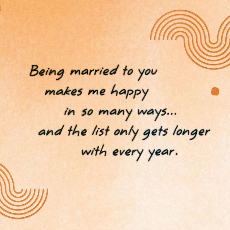 Hallmark All The Ways You Make Me Happy Birthday Card For Spouse