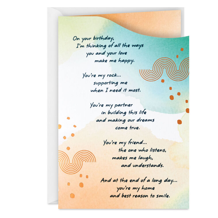 hallmark All the Ways You Make Me Happy Birthday Card for Spouse
