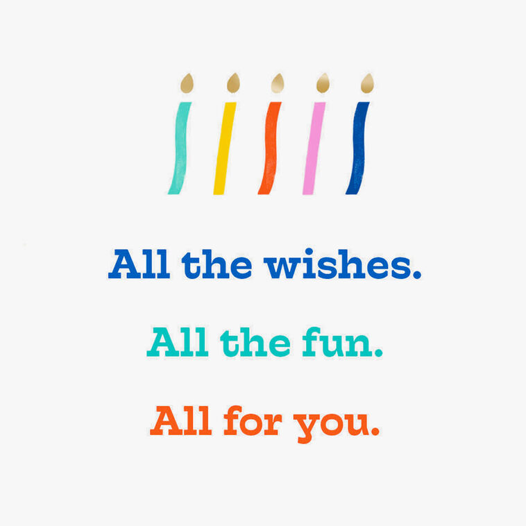Hallmark All The Wishes Colorful Candles Venmo Birthday Card