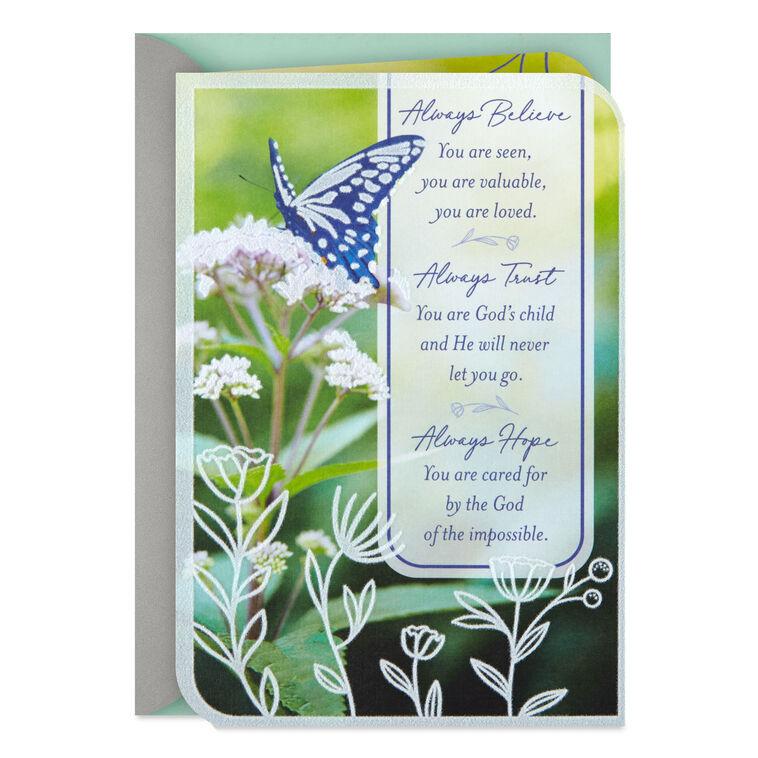 hallmark Always Believe Trust and Hope Religious Encouragement Card