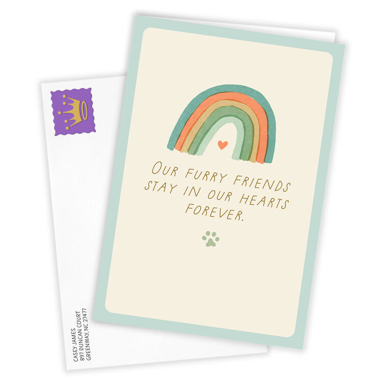 Hallmark Always In Our Hearts Custom Pet Sympathy Card