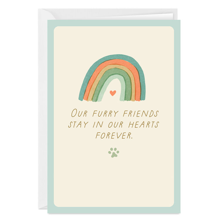 hallmark Always In Our Hearts Custom Pet Sympathy Card