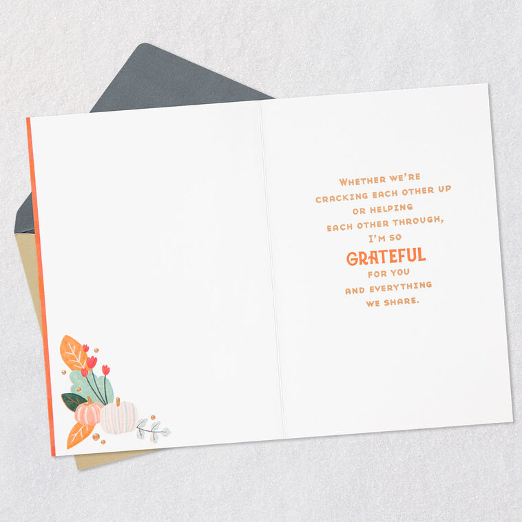 Hallmark Always Thankful For You Thanksgiving Card For Sister