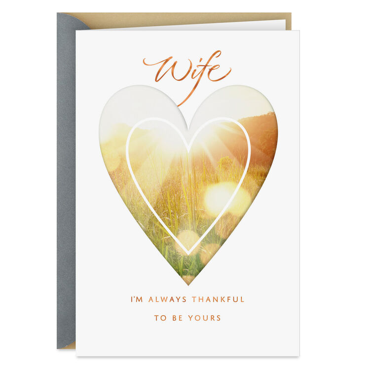 hallmark Always Thankful to Be Yours Thanksgiving Card for Wife
