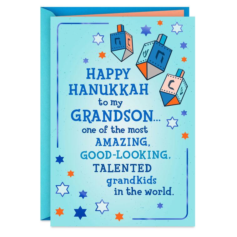 hallmark Amazing and Talented Funny Hanukkah Card for Grandson