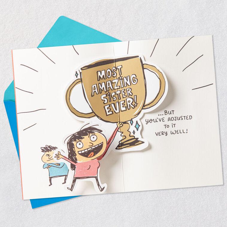 Hallmark Amazing Funny Pop-Up Birthday Card For Brother From Sister