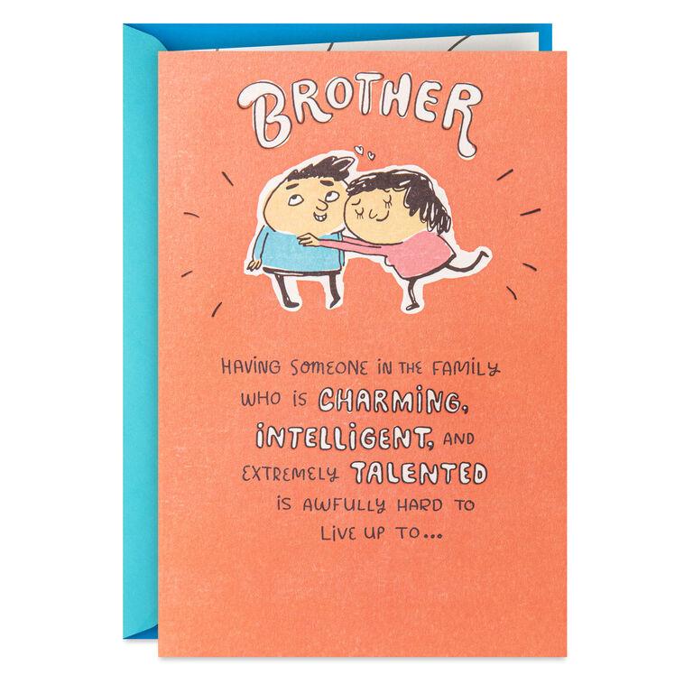 hallmark Amazing Funny Pop-Up Birthday Card for Brother From Sister