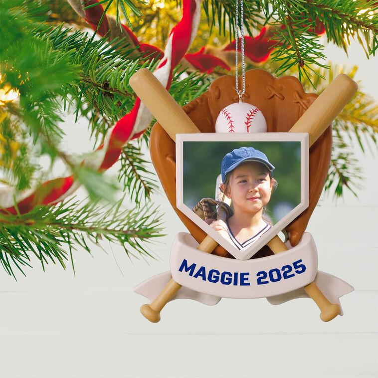 Hallmark America's Pastime Baseball Personalized Ornament Custom Photo And Text