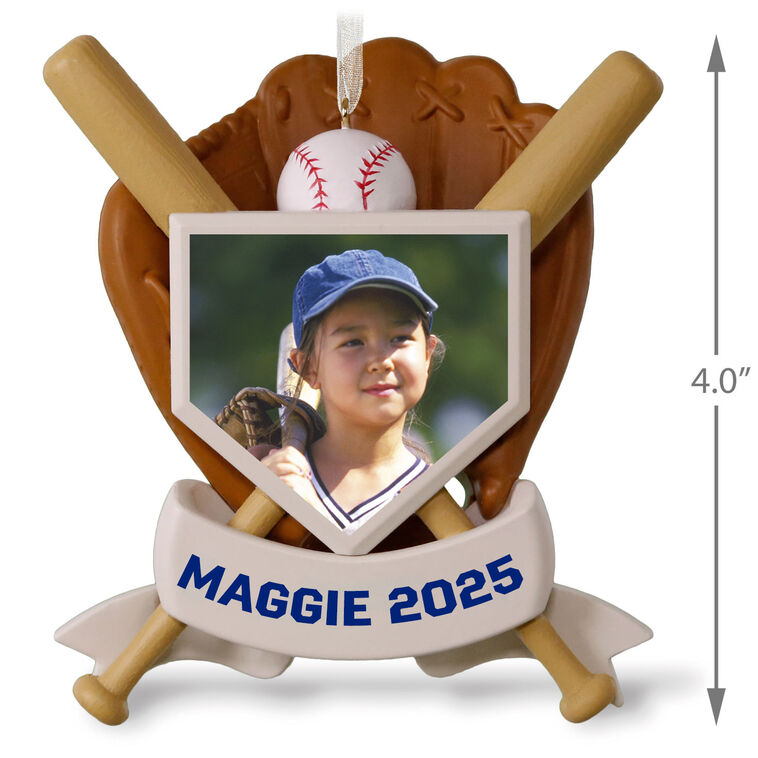 Hallmark America's Pastime Baseball Personalized Ornament Custom Photo And Text