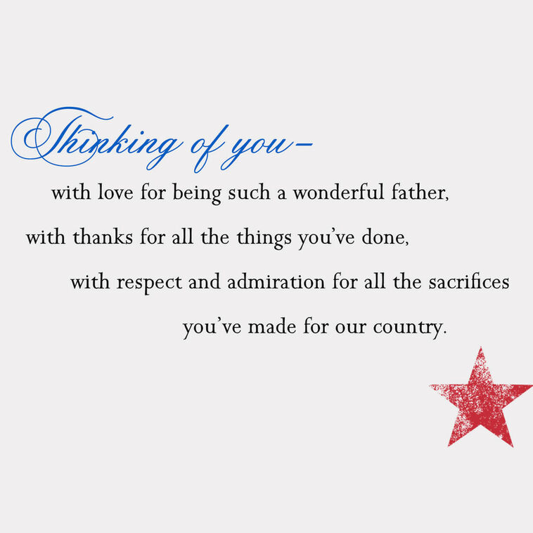 Hallmark American Flag We Salute You Veterans Day Card For Dad
