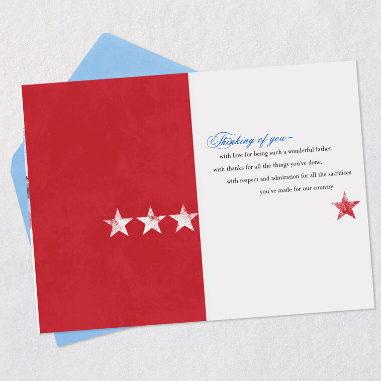 Hallmark American Flag We Salute You Veterans Day Card For Dad