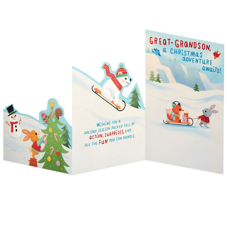 Hallmark An Adventure Awaits Christmas Card For Great-Grandson