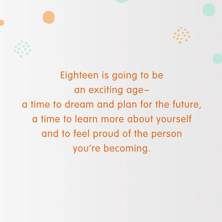 Hallmark An Exciting Age And Amazing Year 18th Birthday Card