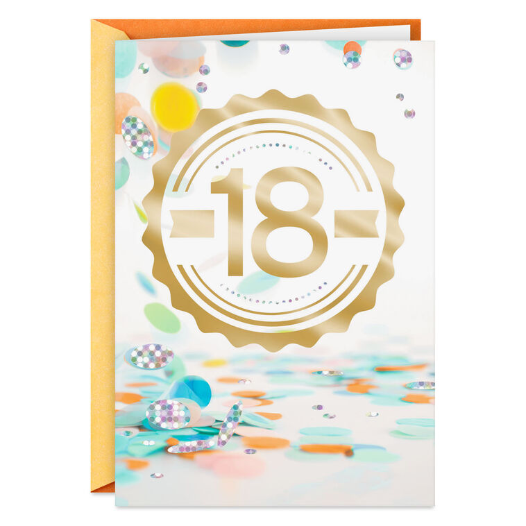 hallmark An Exciting Age and Amazing Year 18th Birthday Card