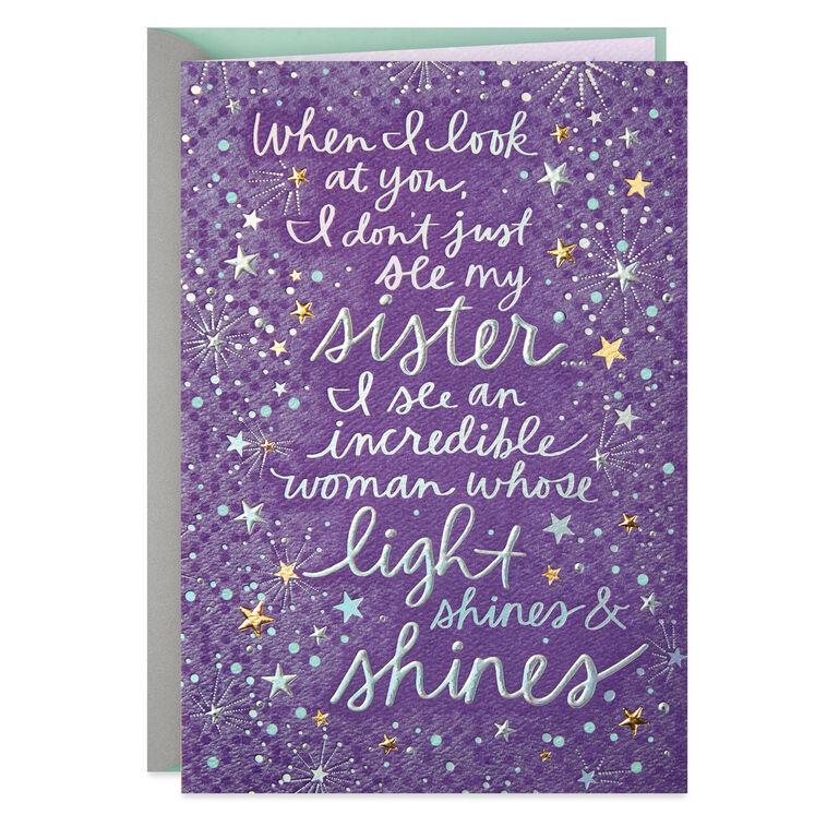 hallmark An Incredible Woman Birthday Card for Sister