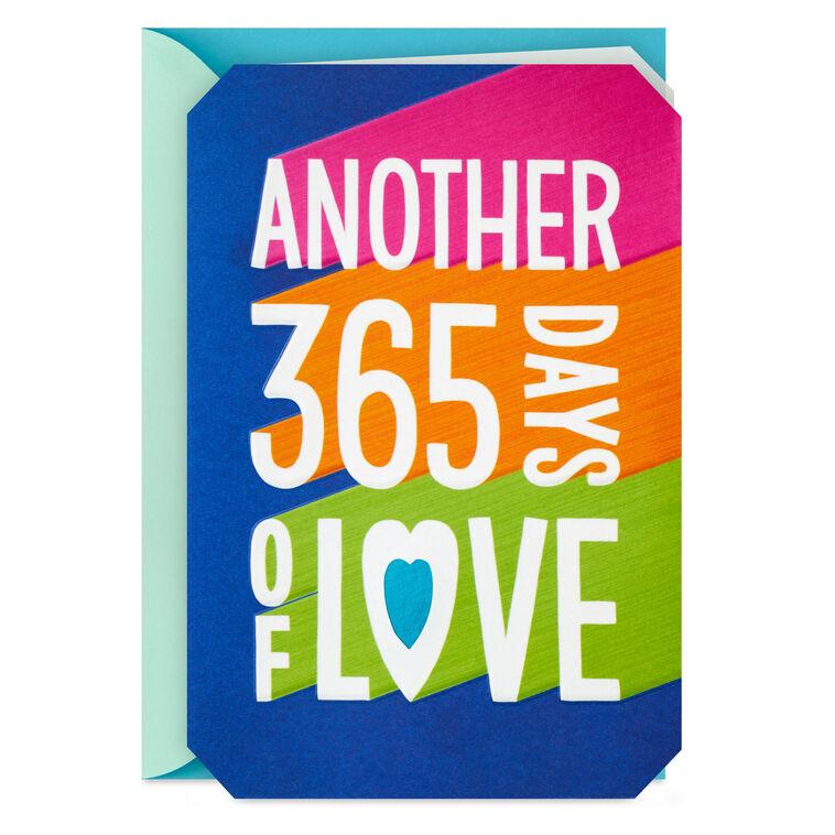 hallmark Another 365 Days of Love Anniversary Card for Couple