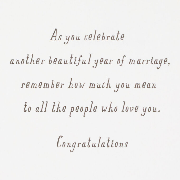 Hallmark Another Beautiful Year Of Marriage Anniversary Card For Couple