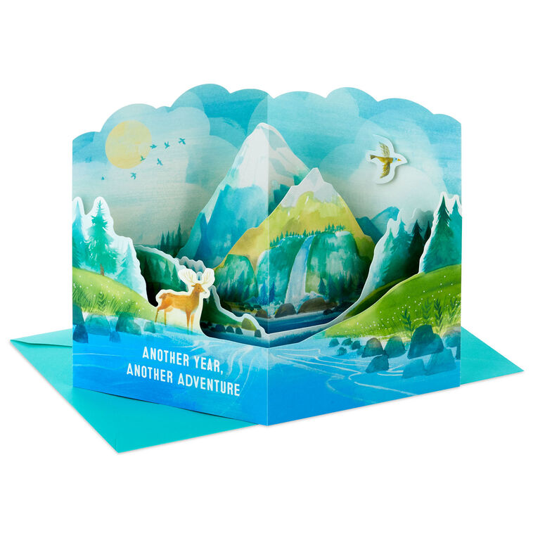 Hallmark Another Year Another Adventure 3D Pop-Up Birthday Card