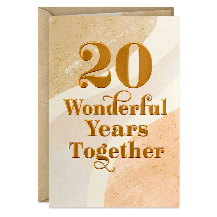 hallmark Another Year Happier and Stronger 20th Anniversary Card