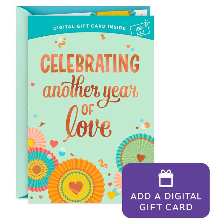 hallmark Another Year of Love Gift Card Greeting Anniversary Card