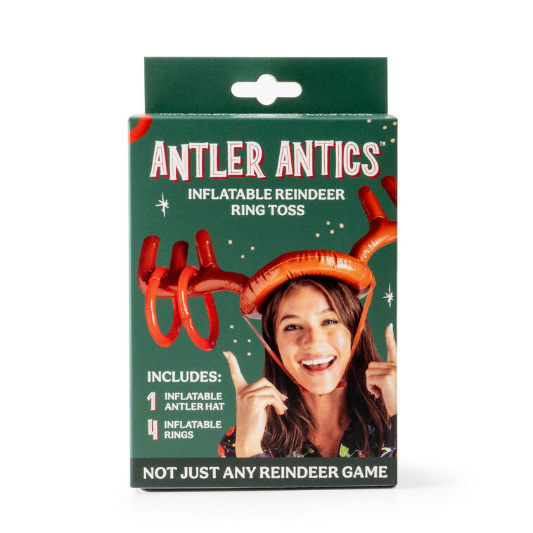 Hallmark Antler Antics Inflatable Reindeer Ring Toss Game