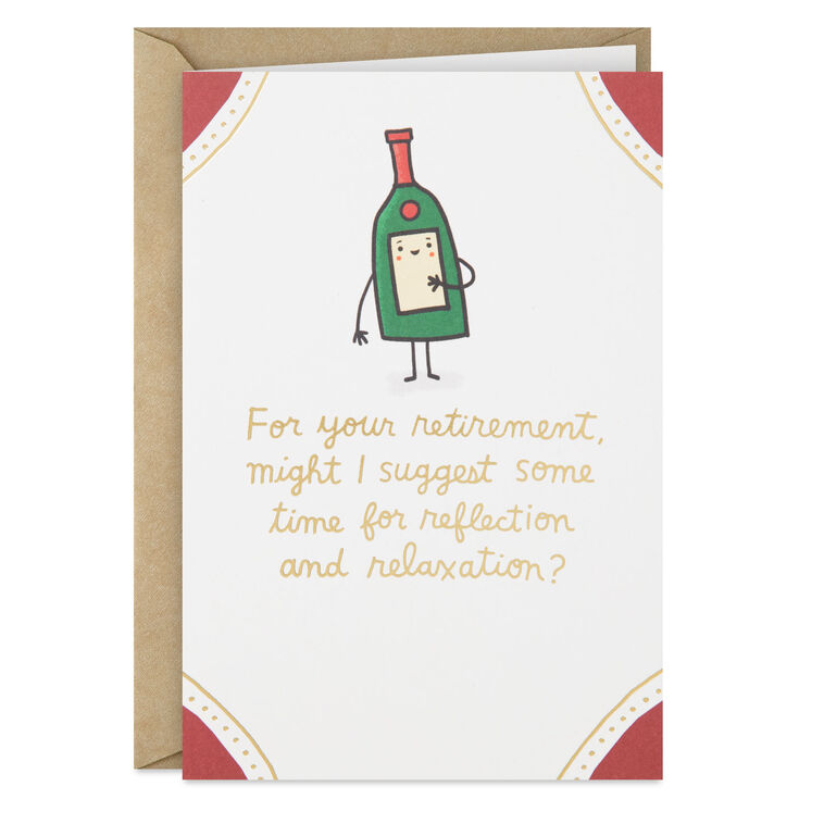 hallmark Any Hour Can Be Happy Hour Funny Retirement Card