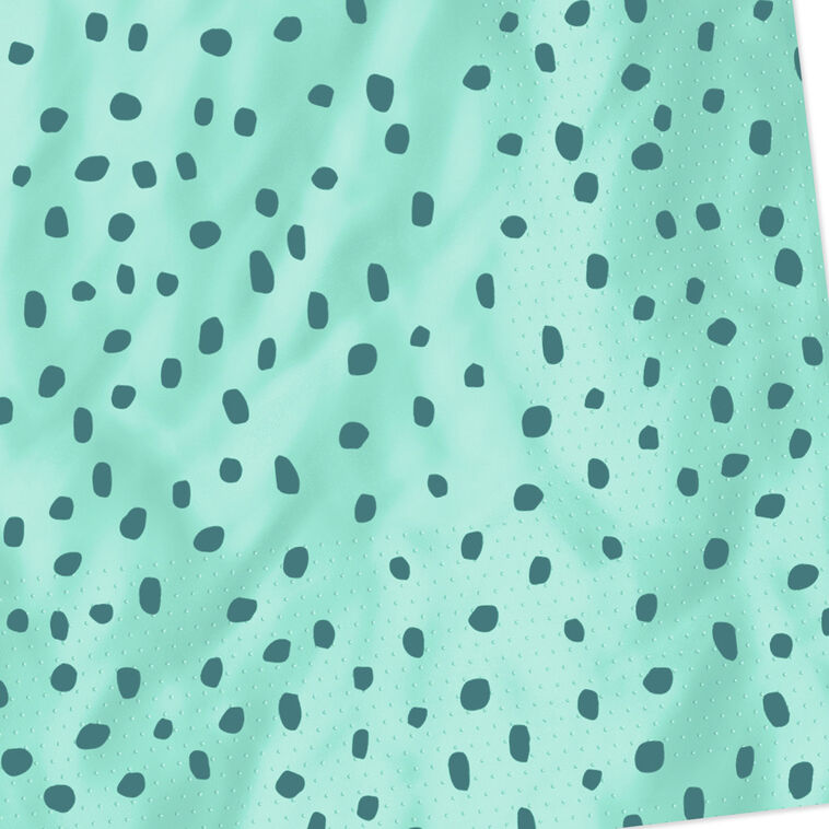 Hallmark Aqua With Green Dots Dinner Napkins Set Of 16