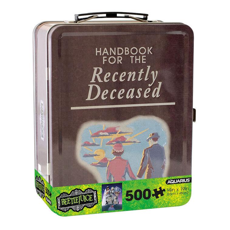hallmark Aquarius Beetlejuice Recently Deceased Handbook 500-Piece Puzzle
