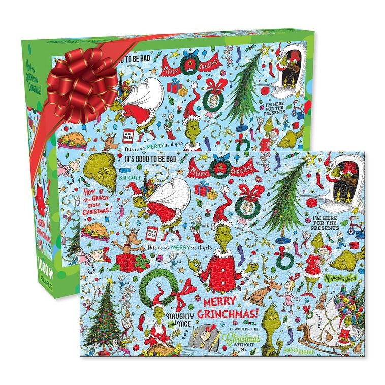 hallmark Aquarius Merry Grinchmas 1000-Piece Jigsaw Puzzle
