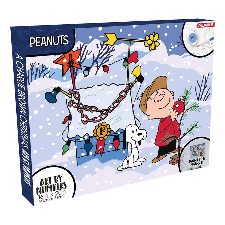 hallmark Aquarius Peanuts Charlie Brown Christmas Art By Numbers Kit