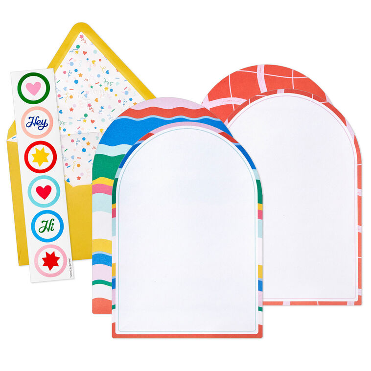 hallmark Arched Waves and Frames Stationery Set 12 Sheets