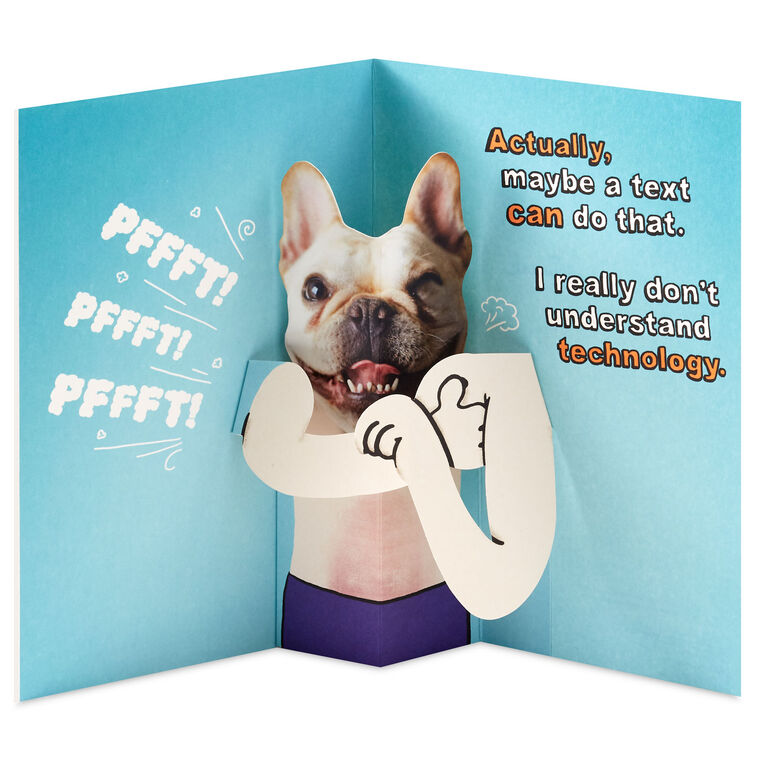 Hallmark Armpit Farting Bulldog Funny Pop-Up Birthday Card