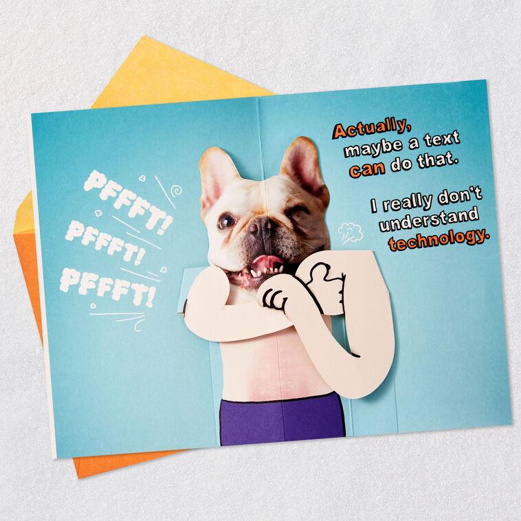 Hallmark Armpit Farting Bulldog Funny Pop-Up Birthday Card
