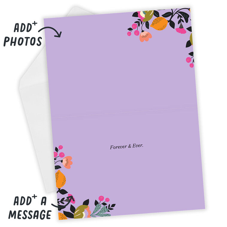 Hallmark Artistic Botanicals Initials Custom Anniversary Card