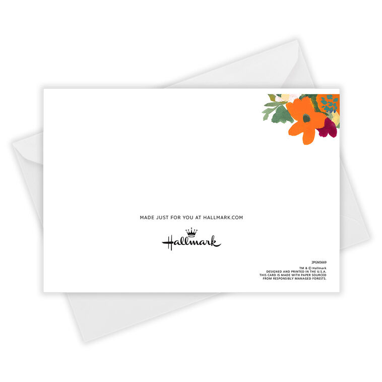 Hallmark Artistic Floral Bouquet Custom Thank-You Card