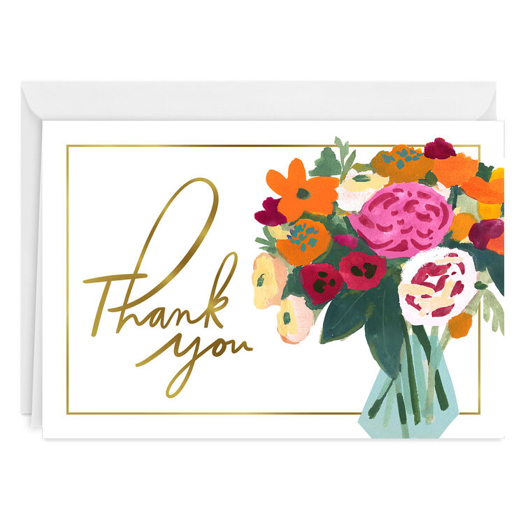 hallmark Artistic Floral Bouquet Custom Thank-You Card