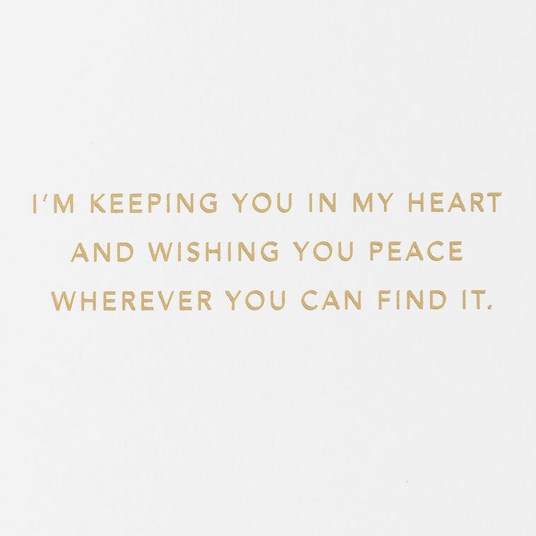 Hallmark ArtLifting Keeping You In My Heart Sympathy Card