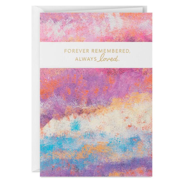 hallmark ArtLifting Remembered and Loved Sympathy Card
