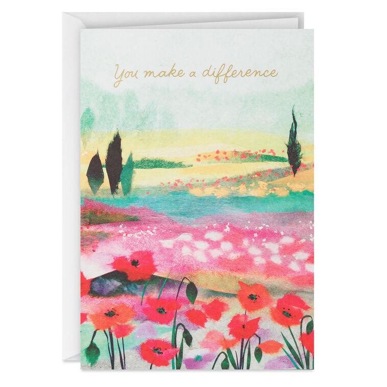 hallmark ArtLifting You Make a Difference Thank-You Card