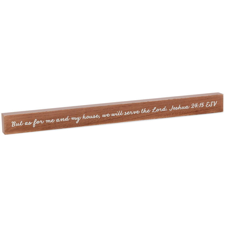 hallmark As for Me and My House Scripture Quote Sign 23.5x2