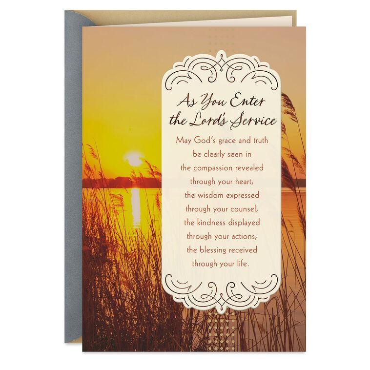 hallmark As You Enter the Lord's Service Religious Congratulations Card