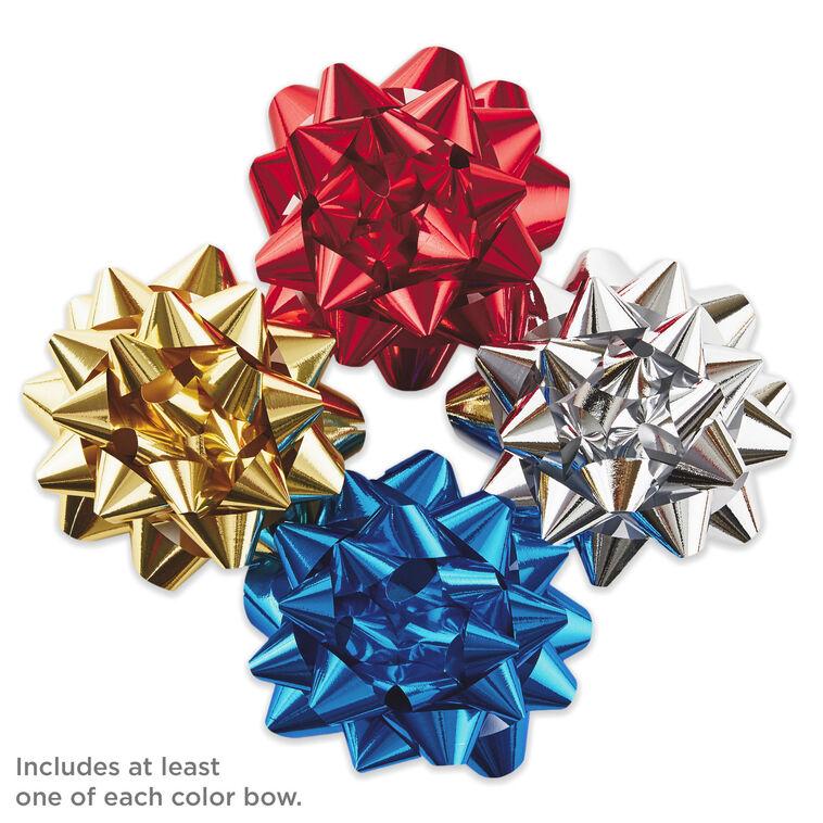 Hallmark Assorted 12-Pack Red Blue Gold And Silver Gift Bows
