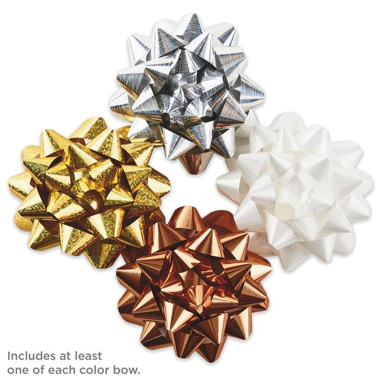 Hallmark Assorted 12-Pack White Gold Silver And Bronze Gift Bows