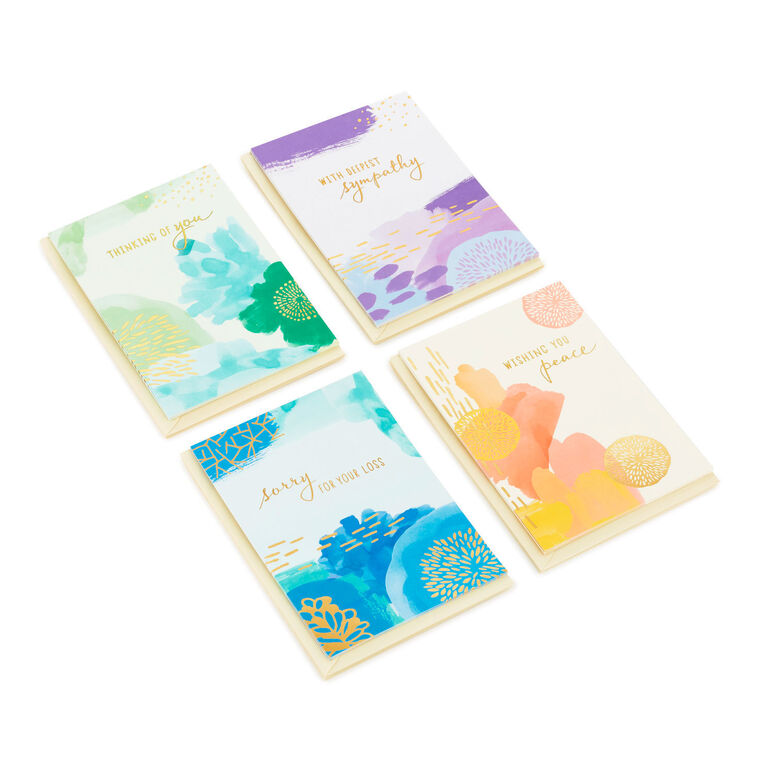 Hallmark Assorted Abstract Nature Designs Boxed Sympathy Cards Pack Of 16
