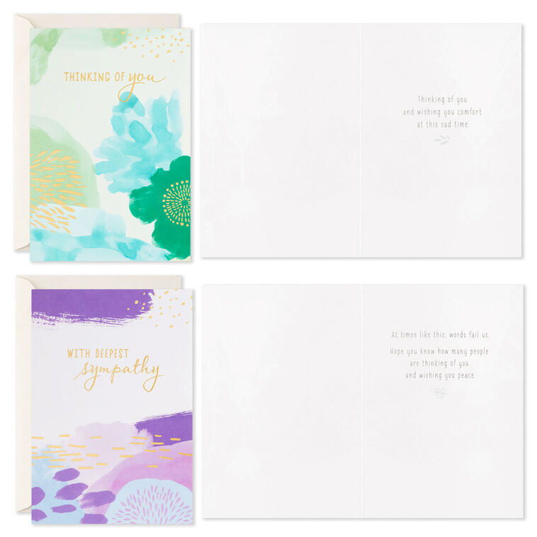 Hallmark Assorted Abstract Nature Designs Boxed Sympathy Cards Pack Of 16
