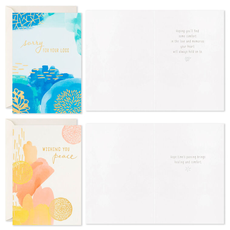 Hallmark Assorted Abstract Nature Designs Boxed Sympathy Cards Pack Of 16
