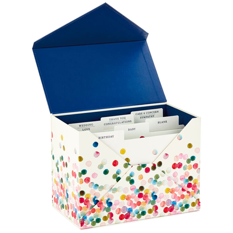 Hallmark Assorted All-Occasion Cards In Polka Dot Organizer Box Box Of 24