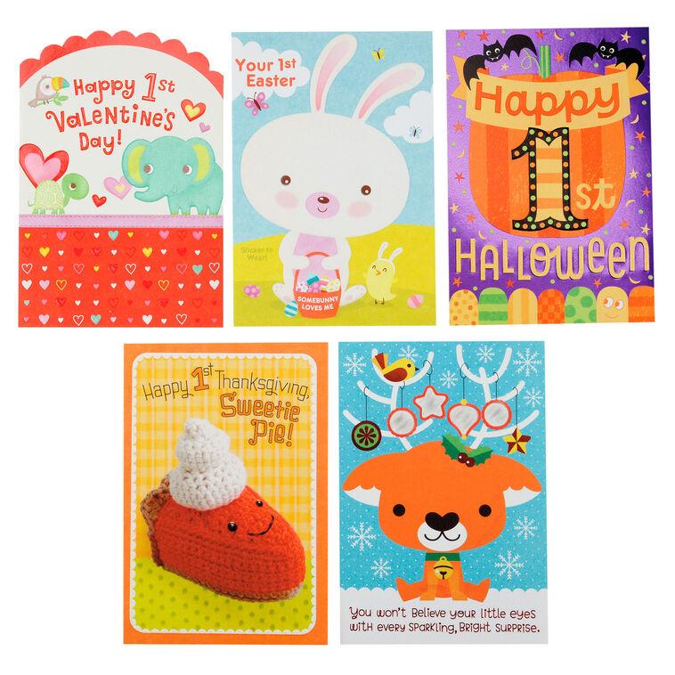 hallmark Assorted Baby's First Holiday Celebrations Cards Pack of 5